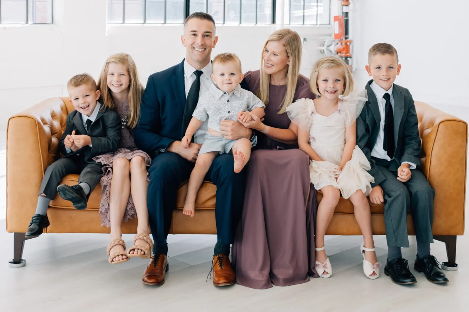 Connell C. Hess with his wife Skye and their five children